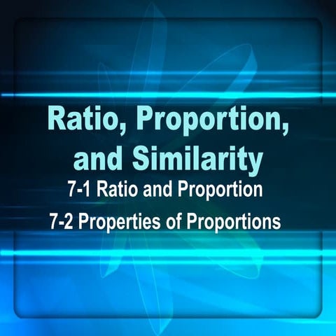 7 1 And 7 2 Ratio, Proportion