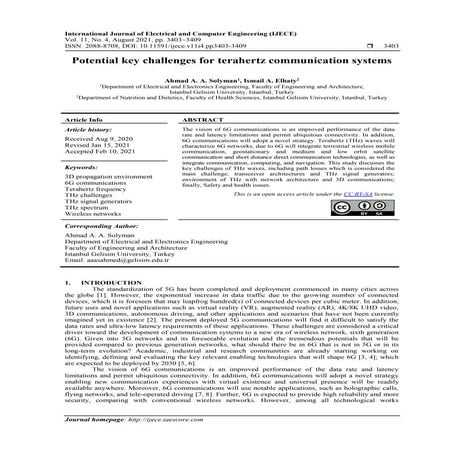 Potential key challenges for terahertz communication systems 