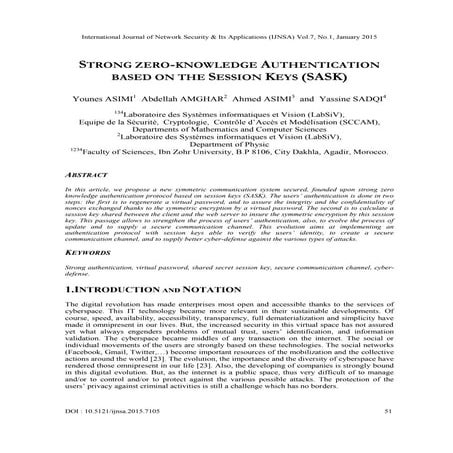 AN EFFICIENT IDENTITY BASED AUTHENTICATION PROTOCOL BY USING PASSWORD | PDF