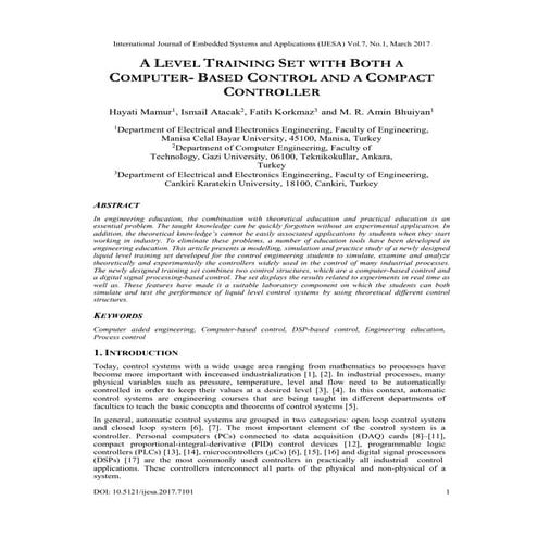 Published Paper - A Level Training Set with both a Computer-Based Control and...