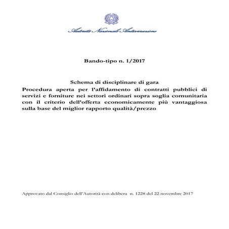 71    2018   bando tipo 1-2017 schema di disciplinare per servizi e forniture