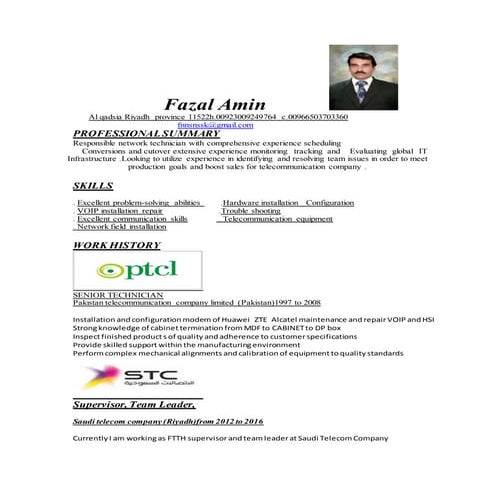 fazal amin CV | DOCX