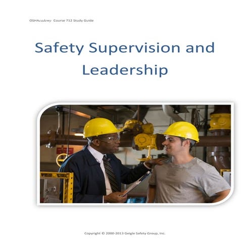 safety supervision and leadership