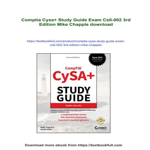 Comptia Cysa+ Study Guide Exam Cs0-002 3rd Edition Mike Chapple
