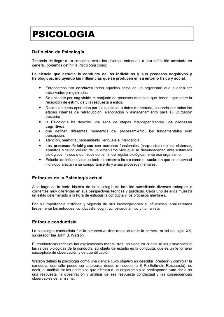 Psicologia Resumen