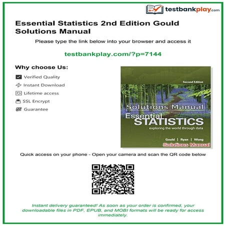 Comprehensive Guide to Essential Statistics 2nd Edition Solutions and ...