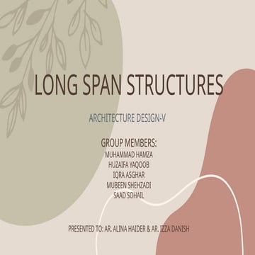 Long Span Structures used in Buildings and Factories | PDF