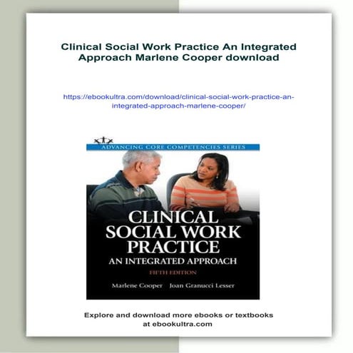 Clinical Social Work Practice An Integrated Approach Marlene Cooper