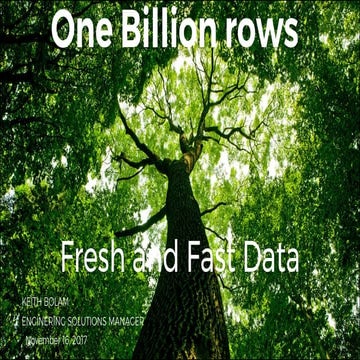 Big Data LDN 2017: Billions of Rows, the 5ws and H of Interpreting Fast and F...