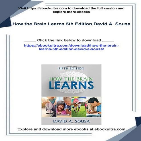 How the Brain Learns 5th Edition David A. Sousa