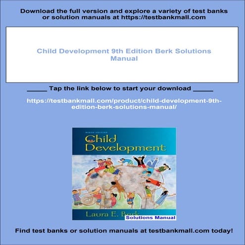 Child Development 9th Edition Berk Solutions Manual
