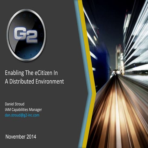 ENABLING THE E-CITIZEN IN A DISTRIBUTED ENVIRONMENT