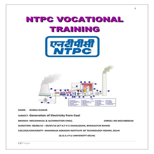 NTPC _Traning report_dhiraj