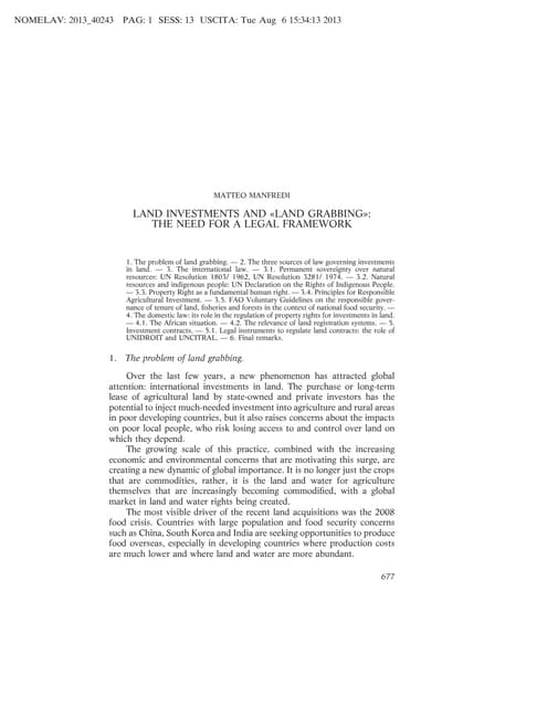 7188 . land investment and land grabbing.