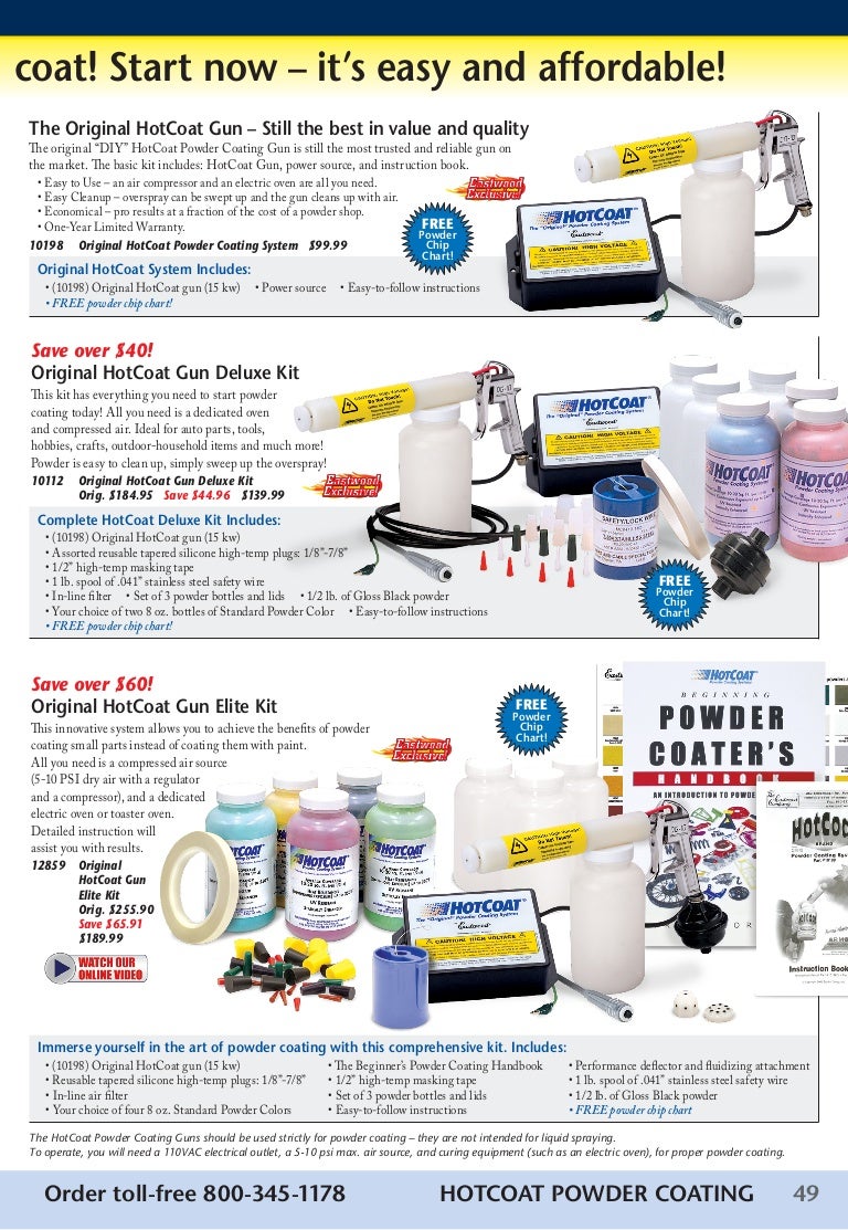 Eastwood Hotcoat Powder Coating Chip Chart