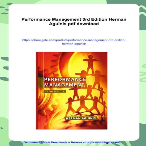 Performance Management 3rd Edition Herman Aguinis