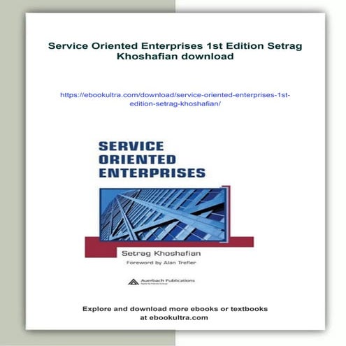 Service Oriented Enterprises 1st Edition Setrag Khoshafian | PDF