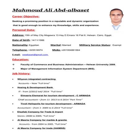 Mahmoud Ali CV | DOC