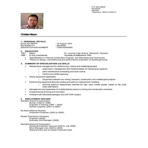 cirriculum vitae Sep15