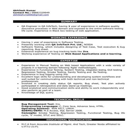 Akhilesh Kumar Tester