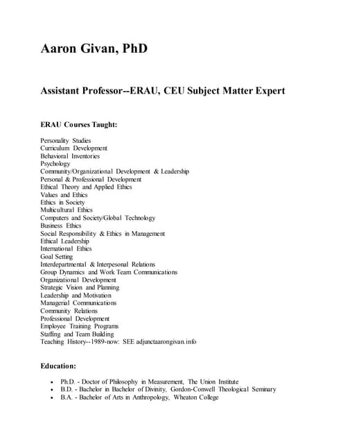 Aaron Givan, PhD--ERAU 5-6-15