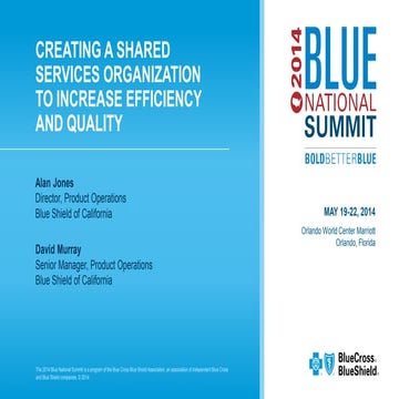 Creating a Shared Services Organization