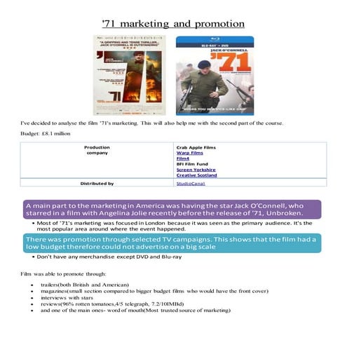 71 marketing and promotion