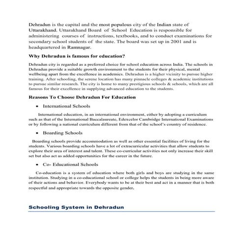 Schools In Dehradun Pdf