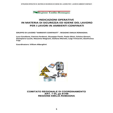 72 ambienti confinati indicazioni operative