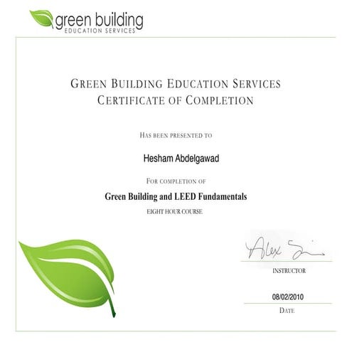 Green Building Course Certificate | PDF