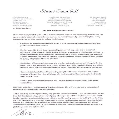 reference letter - SC