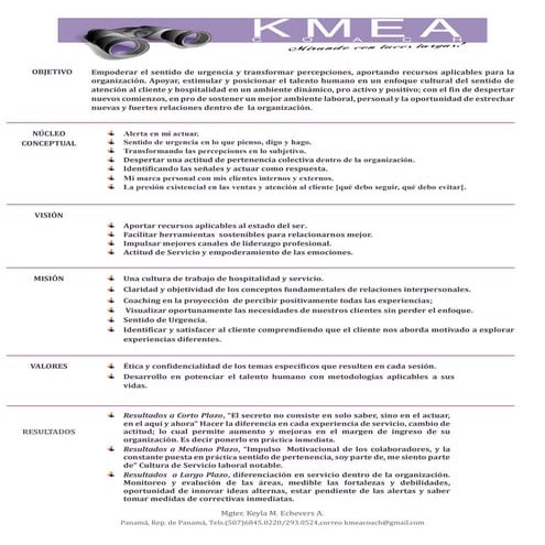 Temática de trabajo  kmeacoach