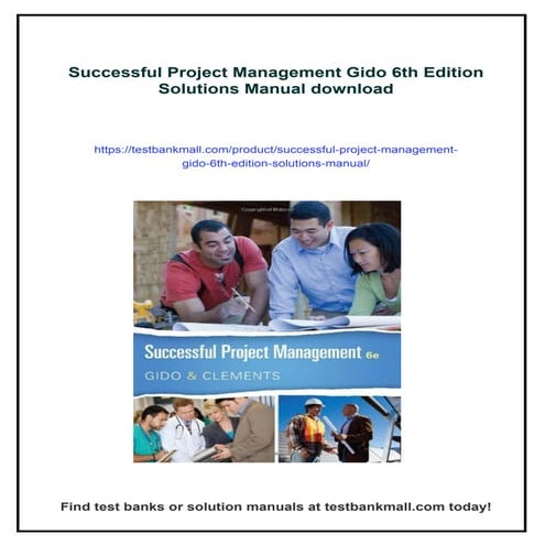 Successful Project Management Gido 6th Edition Solutions Manual
