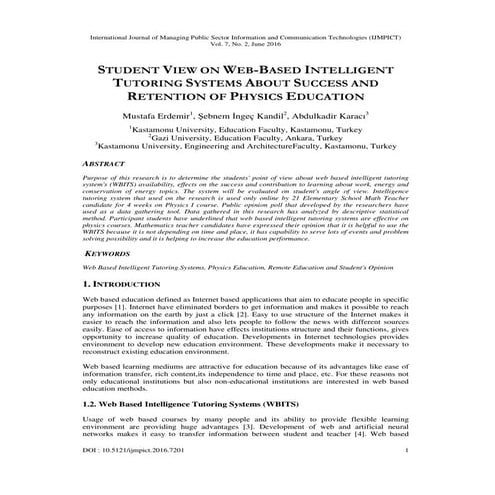 Student View on Web-Based Intelligent Tutoring Systems about Success and Rete...