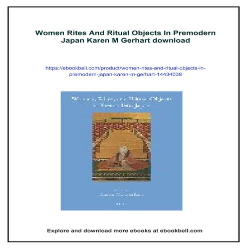 Women Rites And Ritual Objects In Premodern Japan Karen M Gerhart