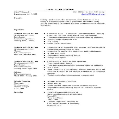 Ashley Resume