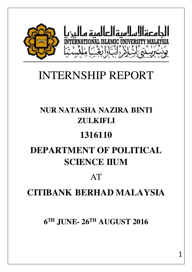 Internship Report Malaysia