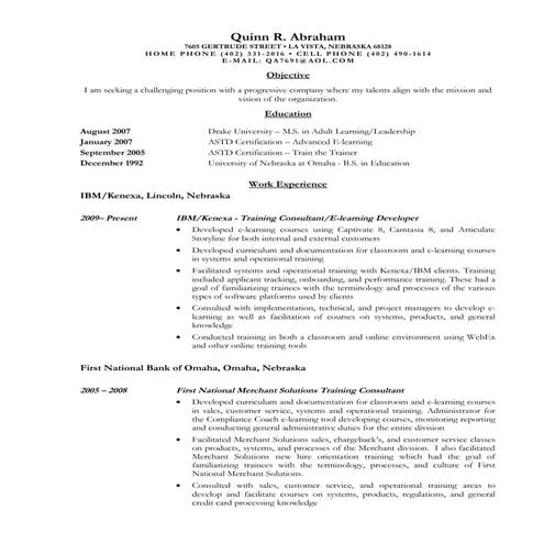 Quinn Resume with IBM-Kenexa - QA