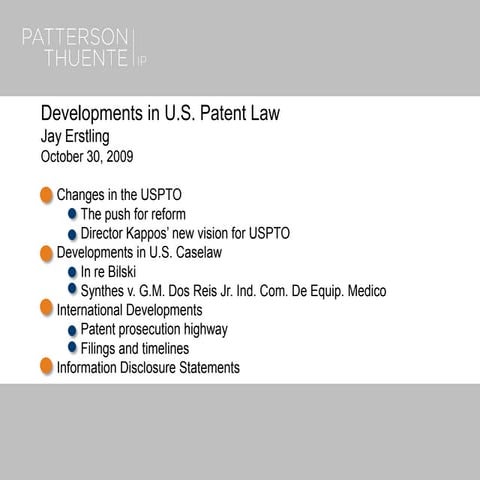 An Introduction to the Patent Prosecution Process | PPTX