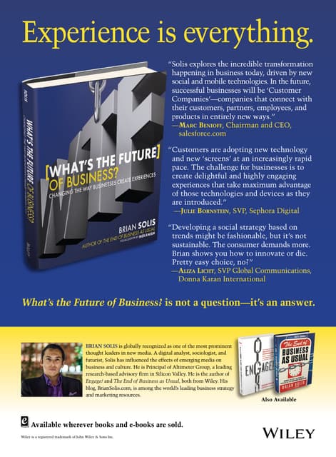 Experience is Everything: What's the Future of Business by Brian Solis