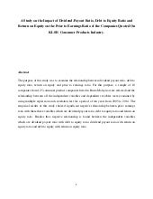 Dividend policy research paper