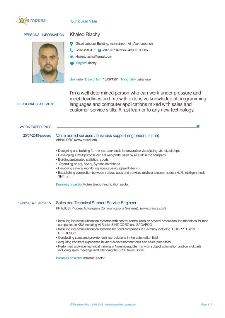 Curriculum vitae format in word picture