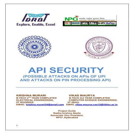 API SECURITY by krishna murari and vikas maurya