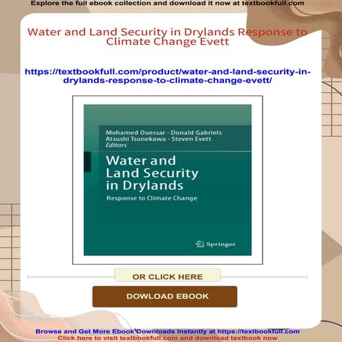 Water and Land Security in Drylands Response to Climate Change Evett | PDF