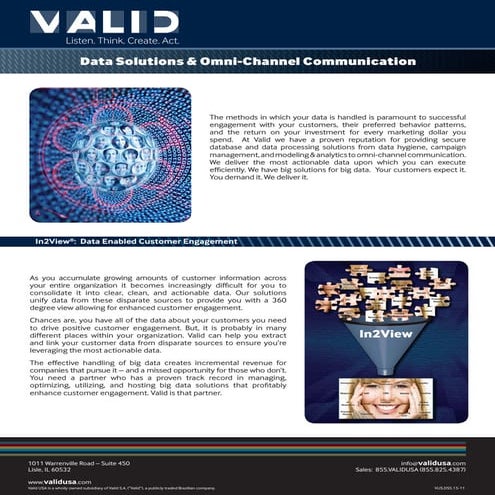 Valid USA - Data Solutions and Omni-channel Communication