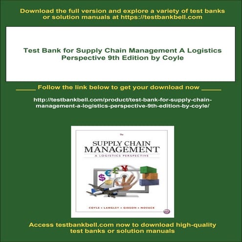 Test Bank for Supply Chain Management A Logistics Perspective 9th ...