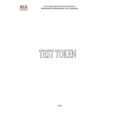 Manual test token | PDF