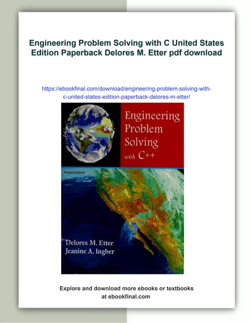 Engineering Problem Solving with C United States Edition Paperback ...