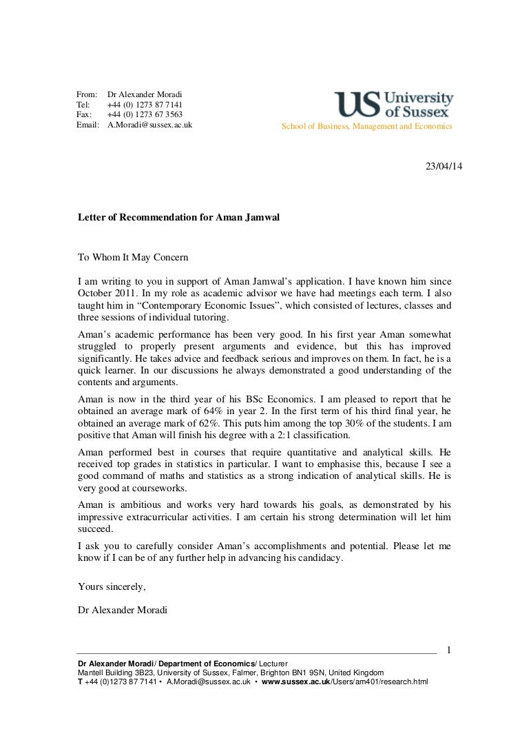 academic advisor reference can an academic advisor write a letter of recommendation