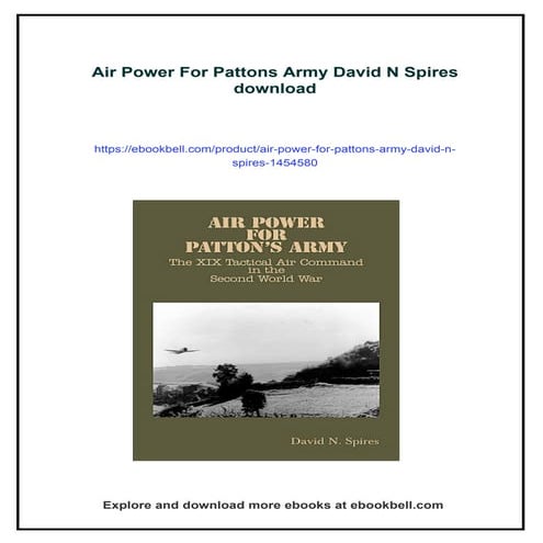 Air Power For Pattons Army David N Spires | PDF